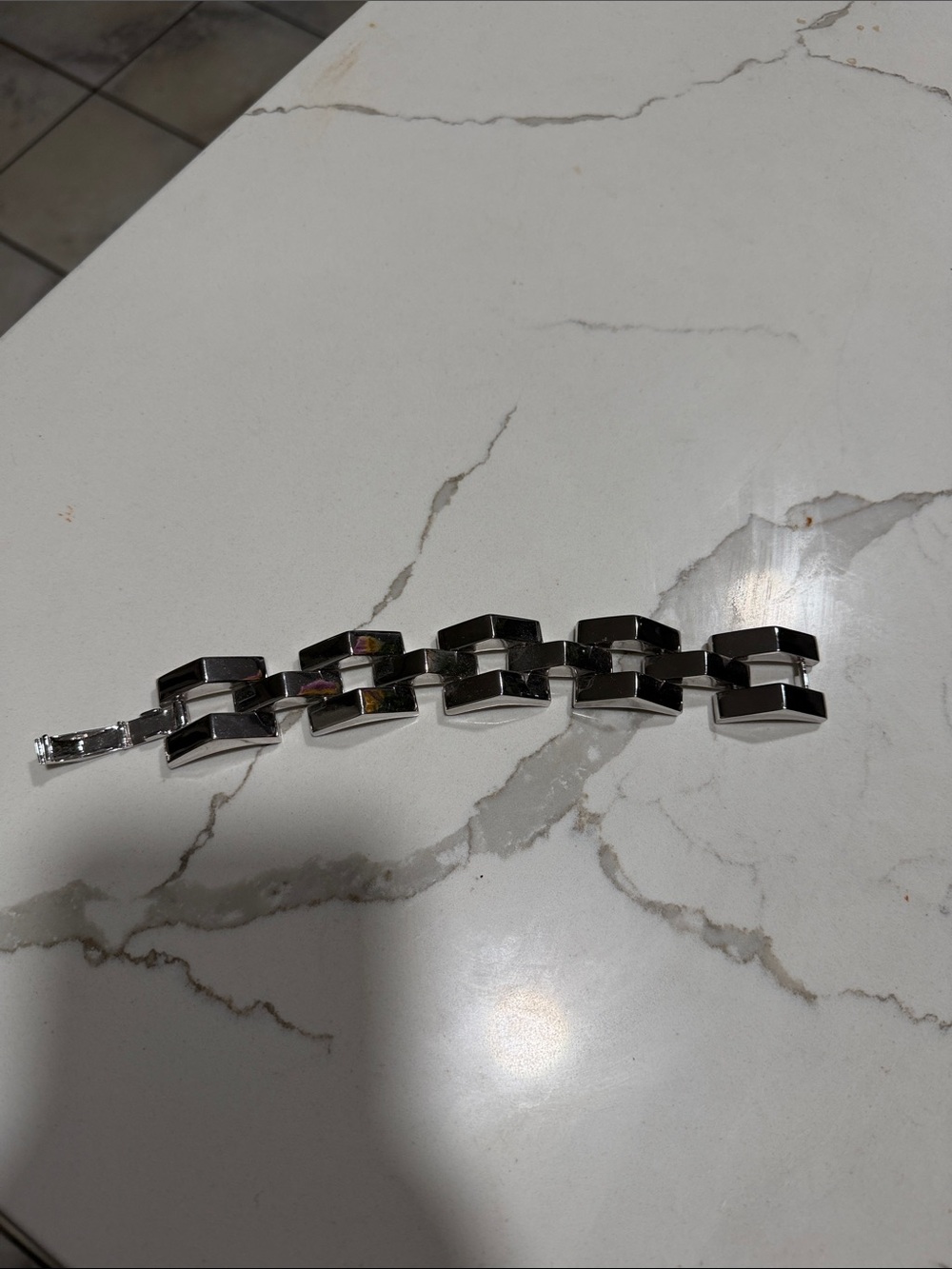 Chunky Silver Link Bracelet